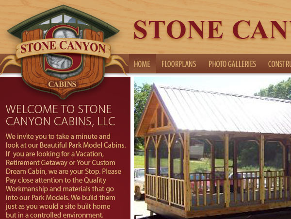 Stone Canyon Cabins Website